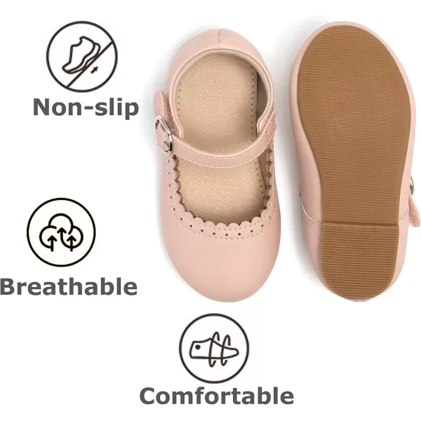THEE BRON Girls Princess Dress Shoes for Little Girls Zapatos de PrincesaAf314apricot