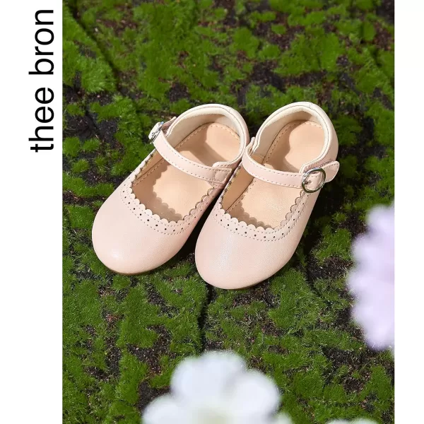THEE BRON Girls Princess Dress Shoes for Little Girls Zapatos de PrincesaAf314apricot