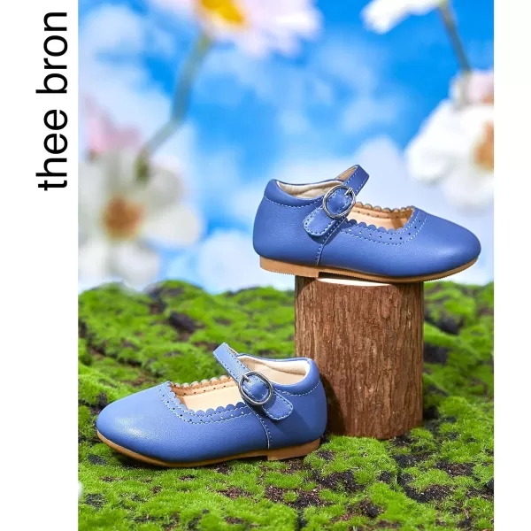 THEE BRON Girls Princess Dress Shoes for Little Girls Zapatos de PrincesaAf314blue