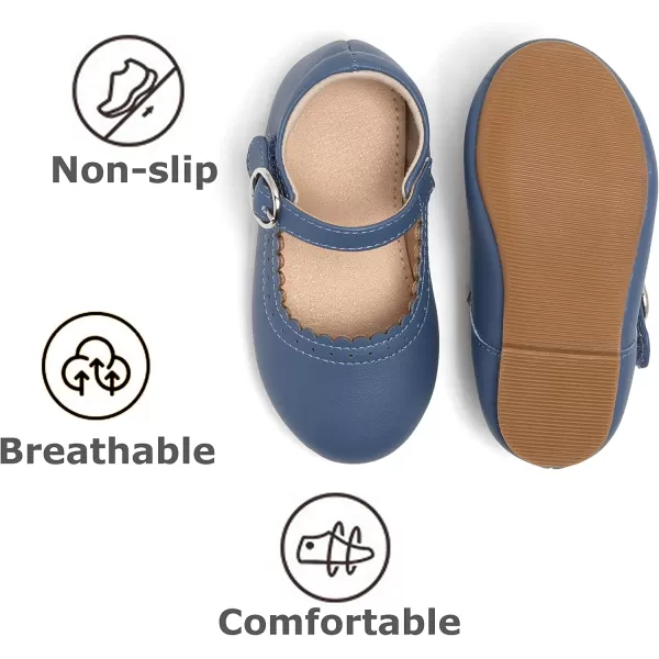 THEE BRON Girls Princess Dress Shoes for Little Girls Zapatos de PrincesaAf314blue