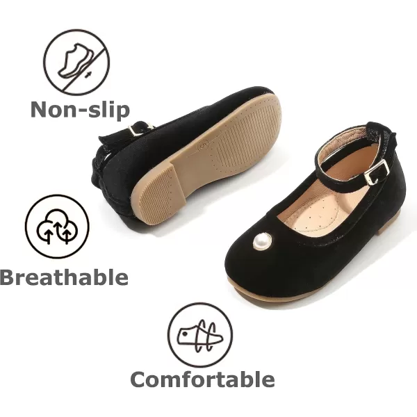 THEE BRON Girls Princess Dress Shoes for Little Girls Zapatos de PrincesaAf334black