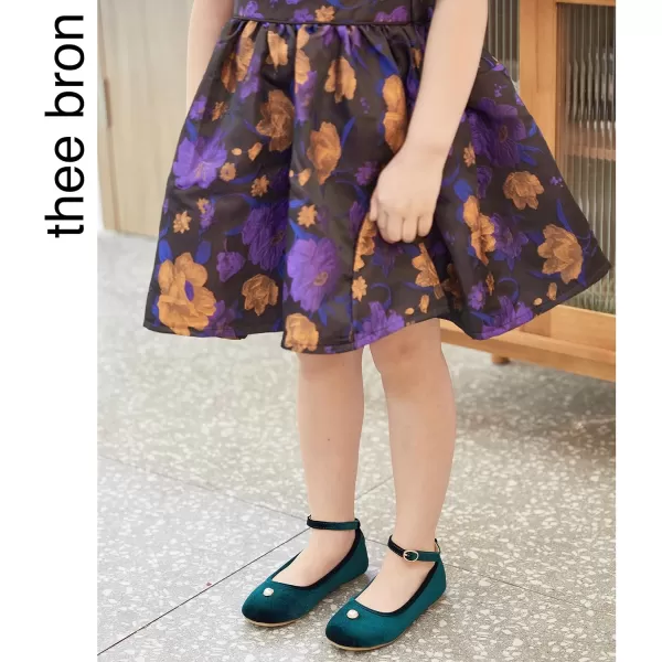THEE BRON Girls Princess Dress Shoes for Little Girls Zapatos de PrincesaAf334green