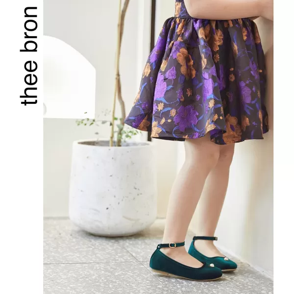 THEE BRON Girls Princess Dress Shoes for Little Girls Zapatos de PrincesaAf334green