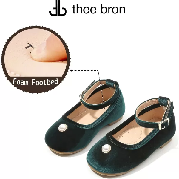 THEE BRON Girls Princess Dress Shoes for Little Girls Zapatos de PrincesaAf334green