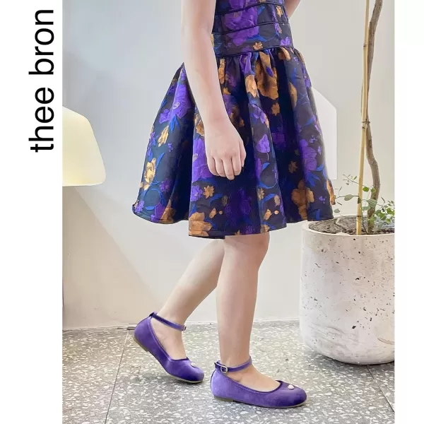 THEE BRON Girls Princess Dress Shoes for Little Girls Zapatos de PrincesaAf334purple