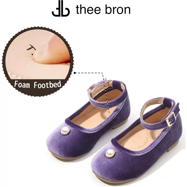 THEE BRON Girls Princess Dress Shoes for Little Girls Zapatos de PrincesaAf334purple