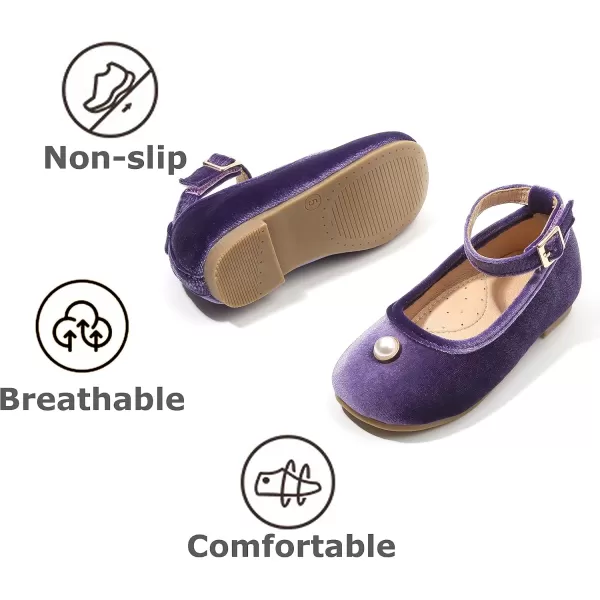 THEE BRON Girls Princess Dress Shoes for Little Girls Zapatos de PrincesaAf334purple