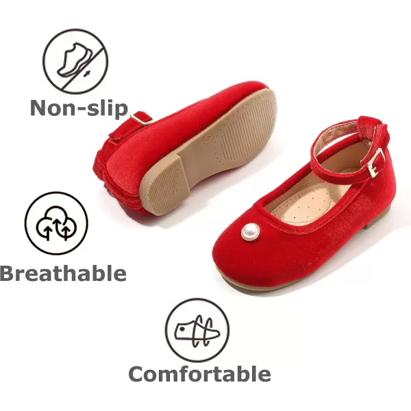 THEE BRON Girls Princess Dress Shoes for Little Girls Zapatos de PrincesaAf334red