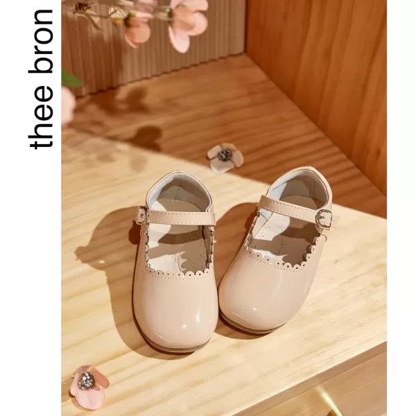 THEE BRON Girls Princess Dress Shoes for Little Girls Zapatos de PrincesaAf406beige