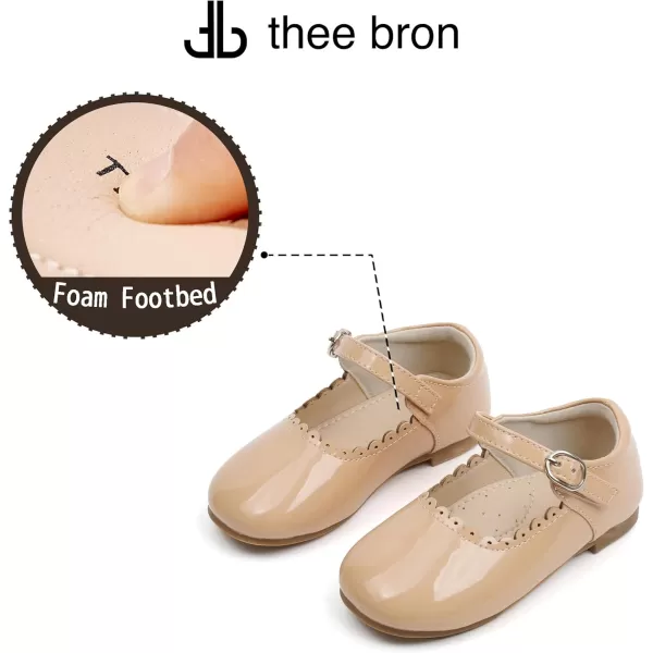 THEE BRON Girls Princess Dress Shoes for Little Girls Zapatos de PrincesaAf406beige