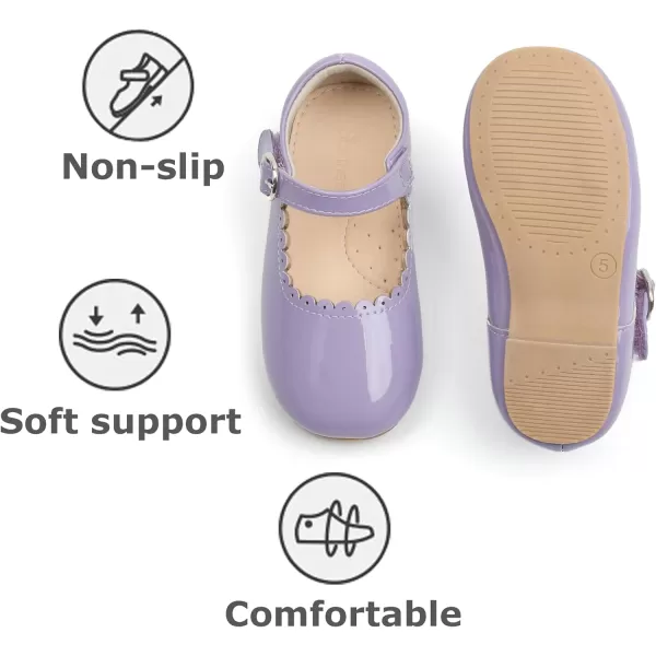 THEE BRON Girls Princess Dress Shoes for Little Girls Zapatos de PrincesaAf406purple
