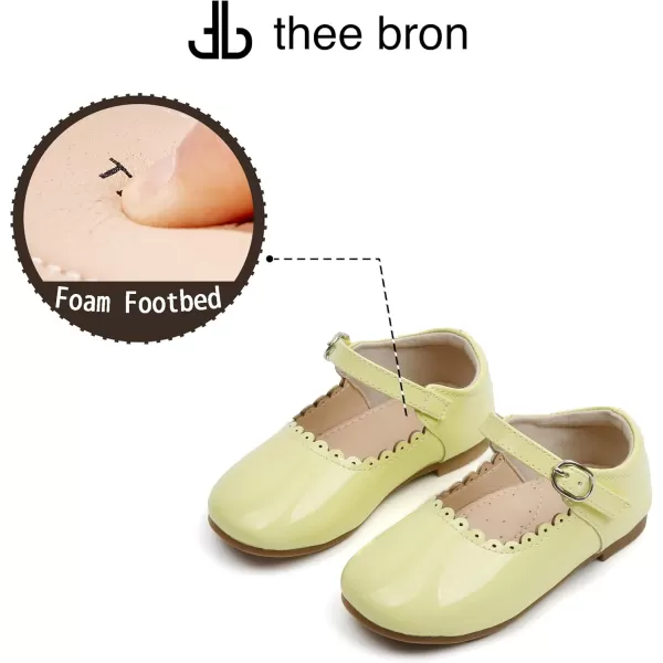 THEE BRON Girls Princess Dress Shoes for Little Girls Zapatos de PrincesaAf406yellow
