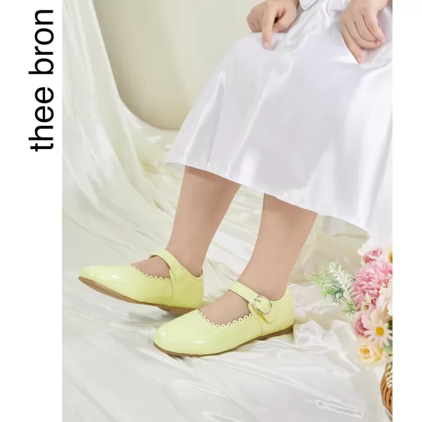 THEE BRON Girls Princess Dress Shoes for Little Girls Zapatos de PrincesaAf406yellow