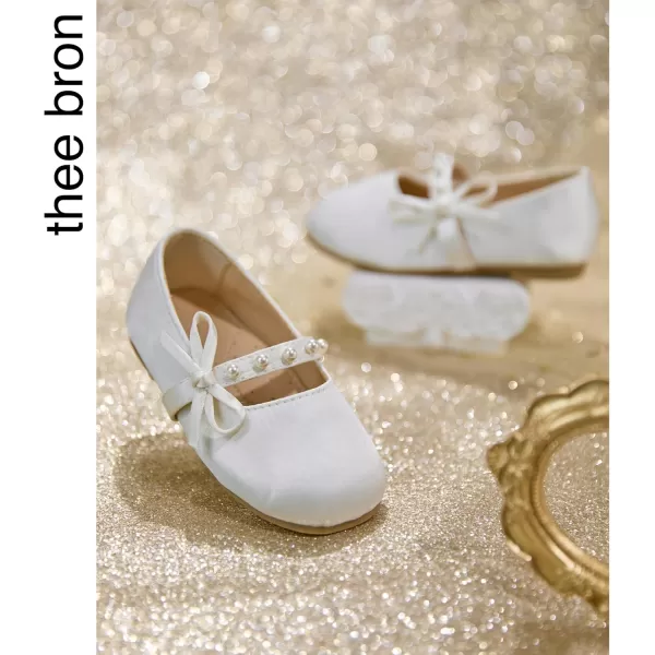 THEE BRON Girls Princess Dress Shoes for Little Girls Zapatos de PrincesaAf424white