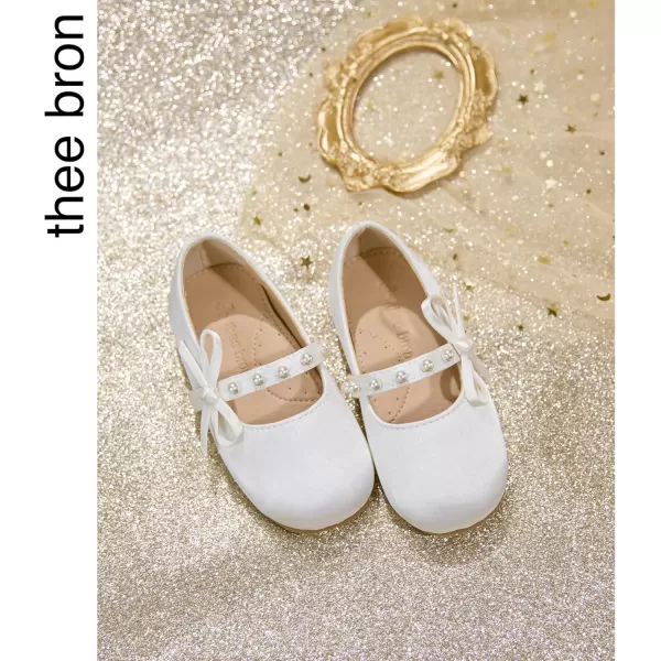THEE BRON Girls Princess Dress Shoes for Little Girls Zapatos de PrincesaAf424white