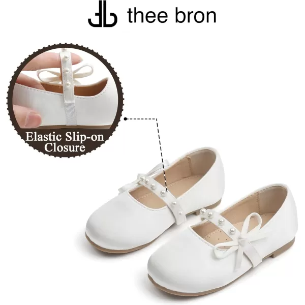 THEE BRON Girls Princess Dress Shoes for Little Girls Zapatos de PrincesaAf424white