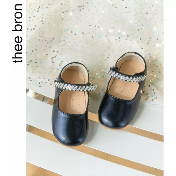 THEE BRON Girls Princess Dress Shoes for Little Girls Zapatos de PrincesaAf436black