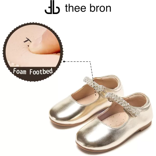 THEE BRON Girls Princess Dress Shoes for Little Girls Zapatos de PrincesaAf436gold