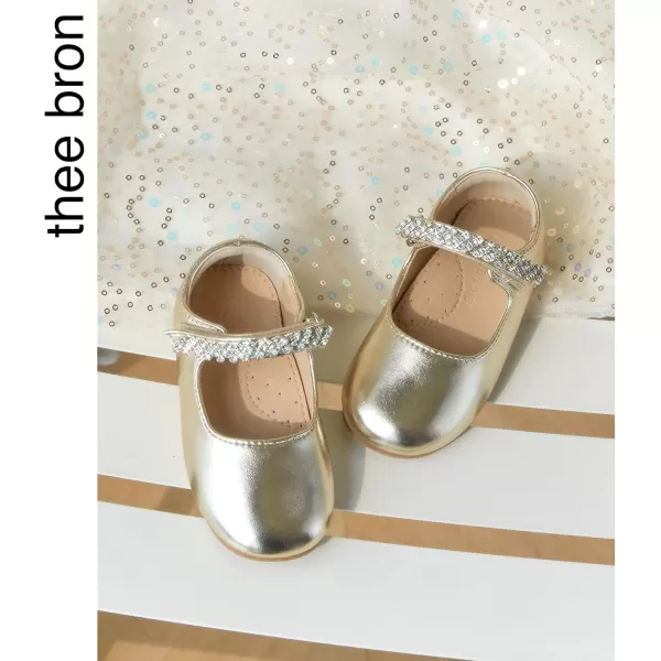 THEE BRON Girls Princess Dress Shoes for Little Girls Zapatos de PrincesaAf436gold