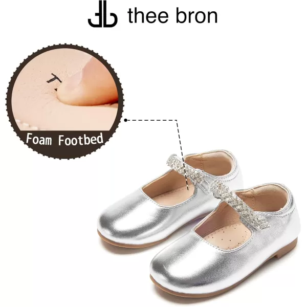THEE BRON Girls Princess Dress Shoes for Little Girls Zapatos de PrincesaAf436silver