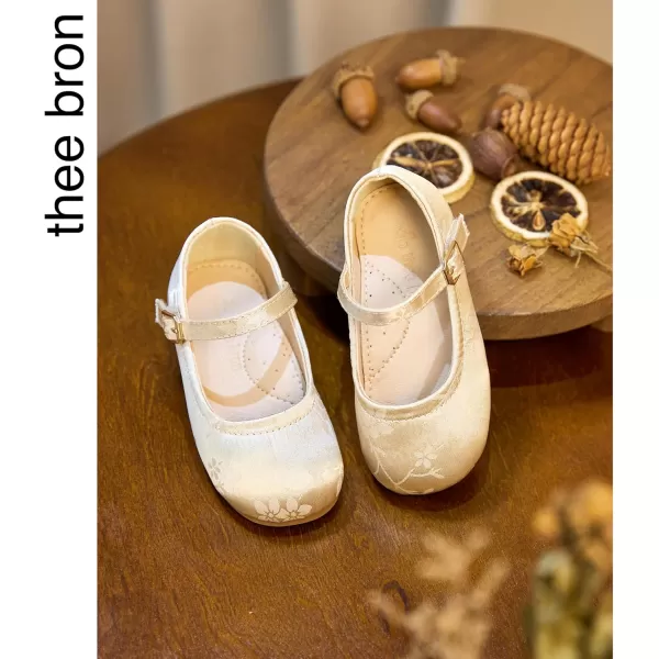 THEE BRON Girls Princess Dress Shoes for Little Girls Zapatos de PrincesaAf462apricot
