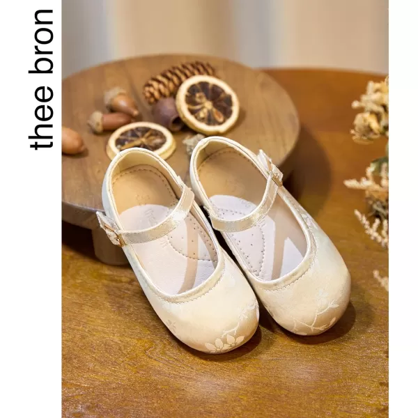 THEE BRON Girls Princess Dress Shoes for Little Girls Zapatos de PrincesaAf462apricot