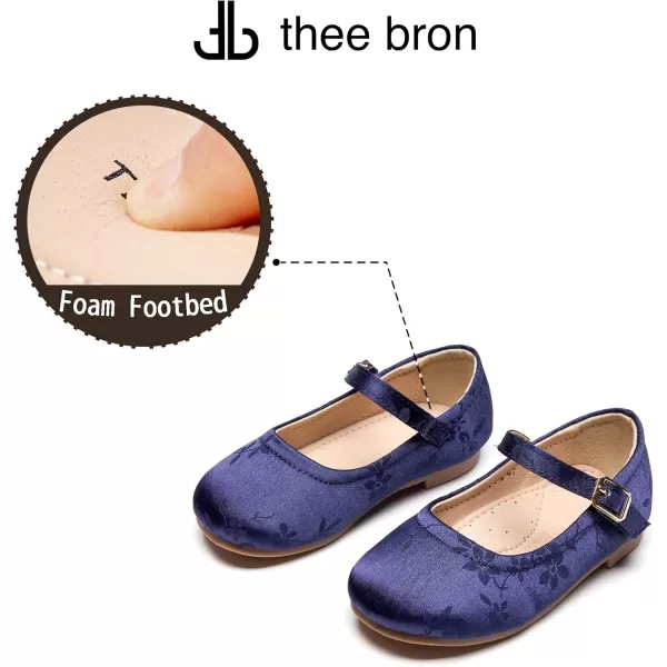 THEE BRON Girls Princess Dress Shoes for Little Girls Zapatos de PrincesaAf462dark Blue