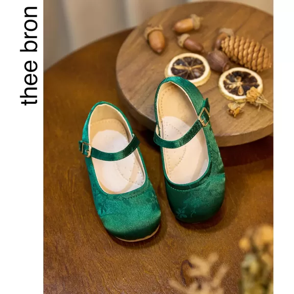 THEE BRON Girls Princess Dress Shoes for Little Girls Zapatos de PrincesaAf462dark Green