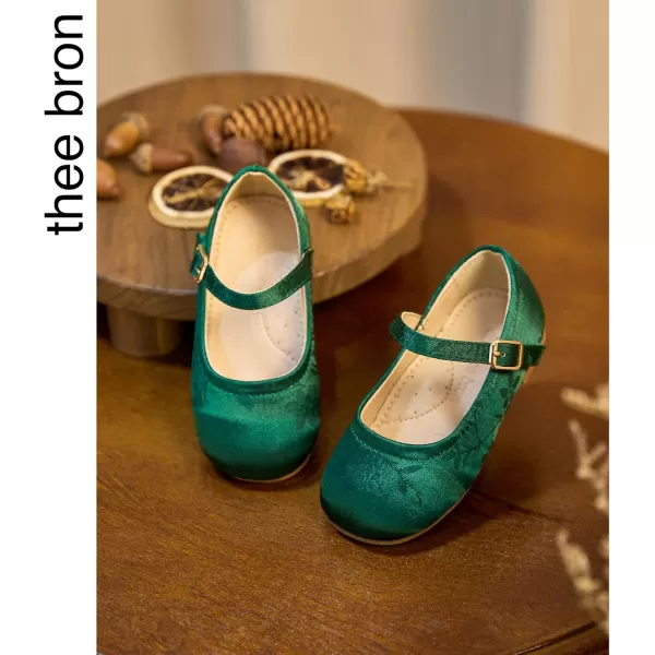 THEE BRON Girls Princess Dress Shoes for Little Girls Zapatos de PrincesaAf462dark Green