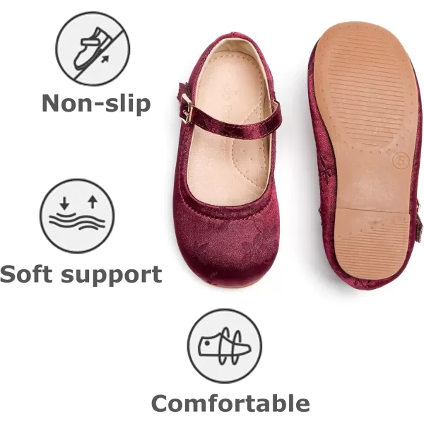 THEE BRON Girls Princess Dress Shoes for Little Girls Zapatos de PrincesaAf462red