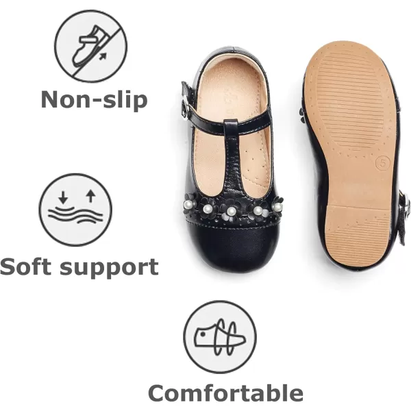 THEE BRON Girls Princess Dress Shoes for Little Girls Zapatos de PrincesaAf474black