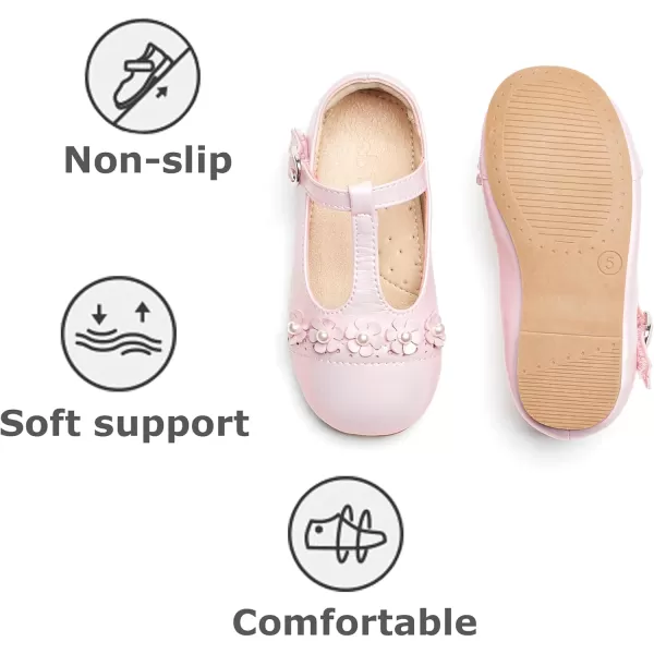 THEE BRON Girls Princess Dress Shoes for Little Girls Zapatos de PrincesaAf474pink
