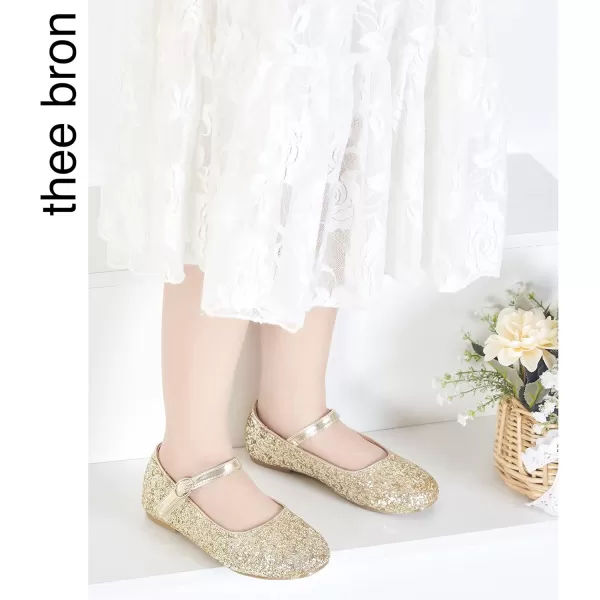 THEE BRON Girls Princess Dress Shoes for Little Girls Zapatos de PrincesaAg213gold