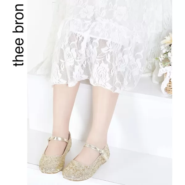THEE BRON Girls Princess Dress Shoes for Little Girls Zapatos de PrincesaAg213gold