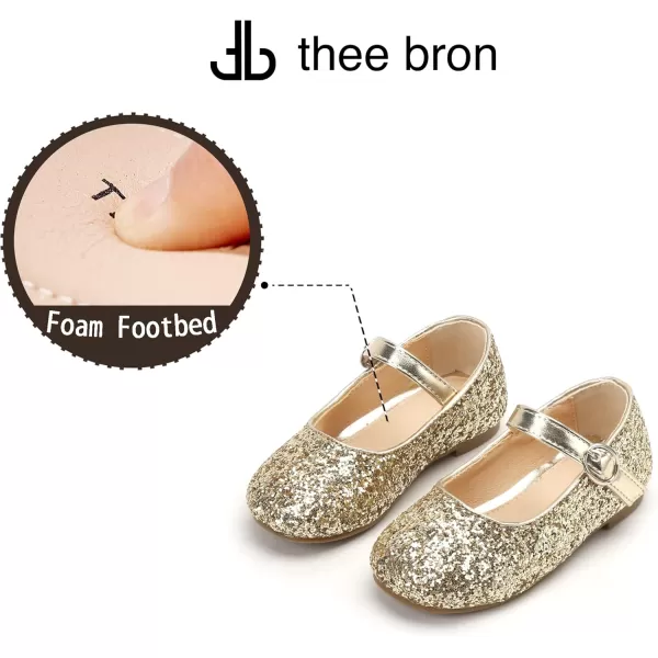 THEE BRON Girls Princess Dress Shoes for Little Girls Zapatos de PrincesaAg213gold