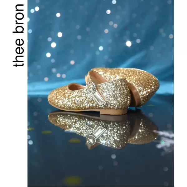 THEE BRON Girls Princess Dress Shoes for Little Girls Zapatos de PrincesaAg213gold