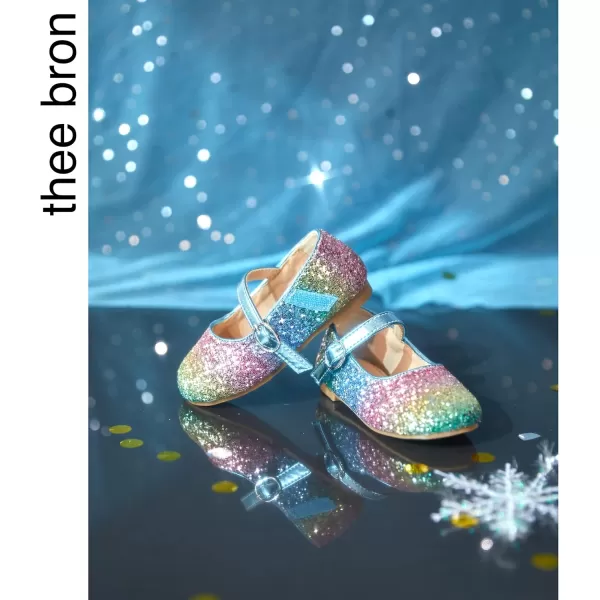 THEE BRON Girls Princess Dress Shoes for Little Girls Zapatos de PrincesaAg213rainbow
