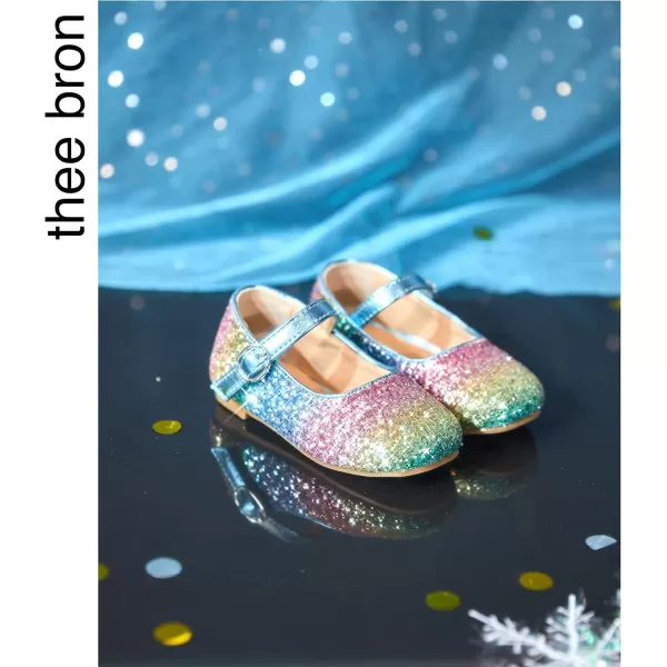 THEE BRON Girls Princess Dress Shoes for Little Girls Zapatos de PrincesaAg213rainbow