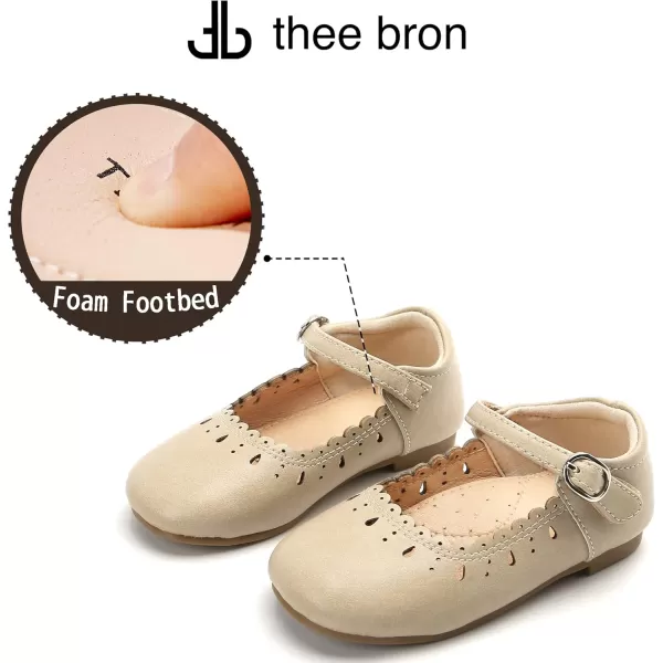 THEE BRON Girls Princess Dress Shoes for Little Girls Zapatos de PrincesaAg215beige