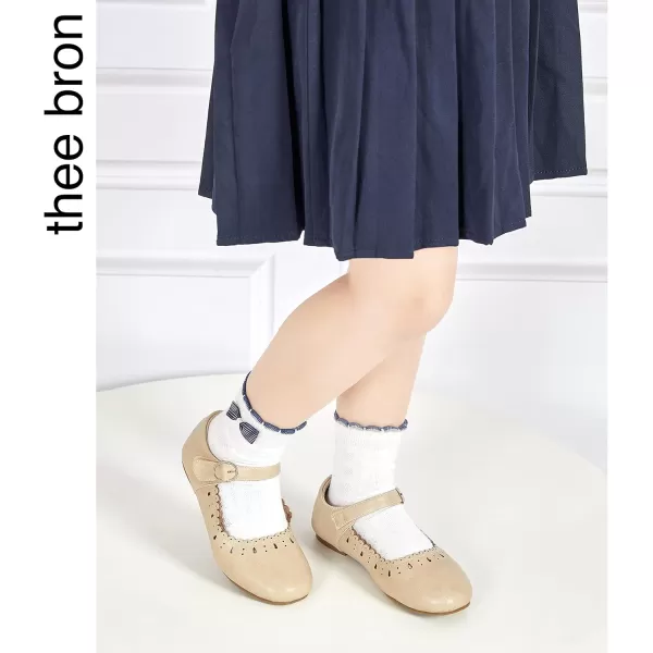 THEE BRON Girls Princess Dress Shoes for Little Girls Zapatos de PrincesaAg215beige