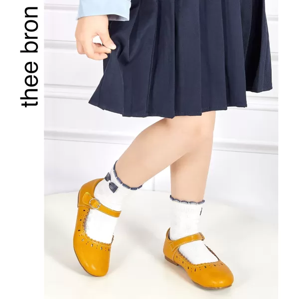 THEE BRON Girls Princess Dress Shoes for Little Girls Zapatos de PrincesaAg215yellow