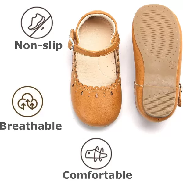 THEE BRON Girls Princess Dress Shoes for Little Girls Zapatos de PrincesaAg215yellow