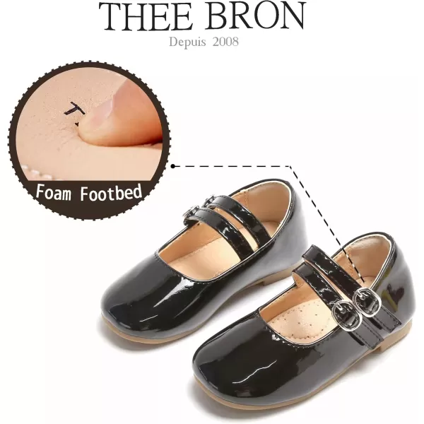 THEE BRON Girls Princess Dress Shoes for Little Girls Zapatos de PrincesaAg218black