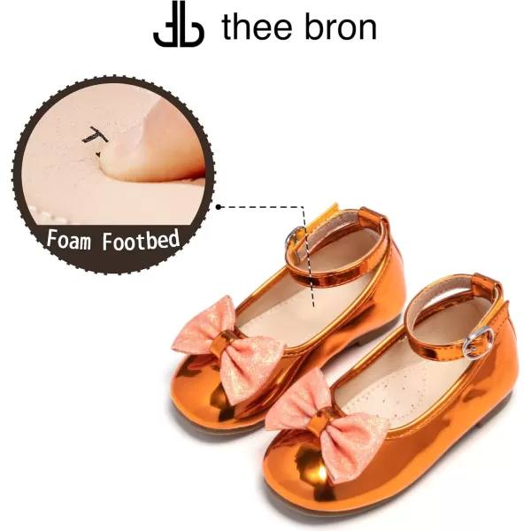 THEE BRON Girls Princess Dress Shoes for Little Girls Zapatos de PrincesaAg272orange