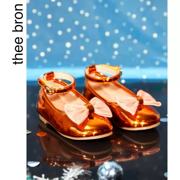 THEE BRON Girls Princess Dress Shoes for Little Girls Zapatos de PrincesaAg272orange