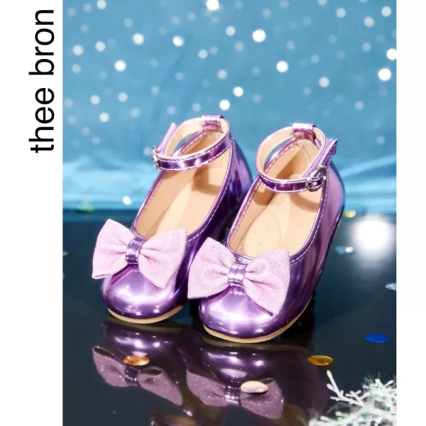 THEE BRON Girls Princess Dress Shoes for Little Girls Zapatos de PrincesaAg272purple