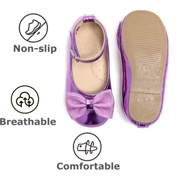 THEE BRON Girls Princess Dress Shoes for Little Girls Zapatos de PrincesaAg272purple