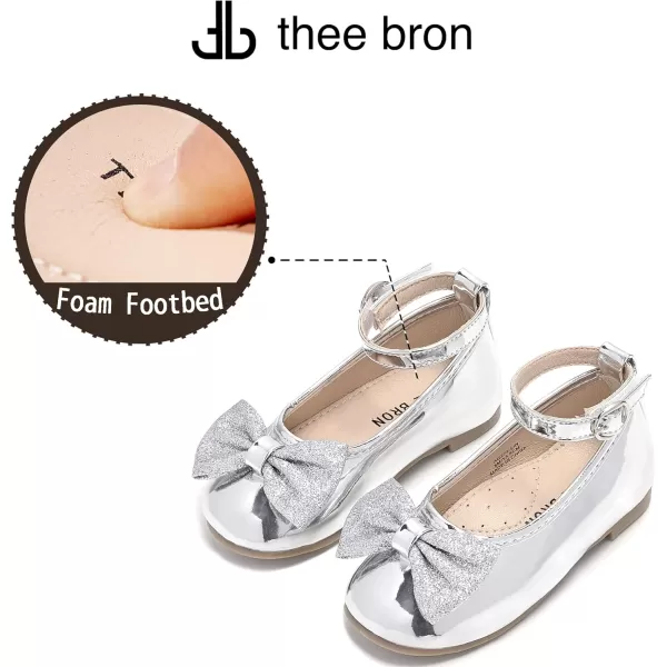 THEE BRON Girls Princess Dress Shoes for Little Girls Zapatos de PrincesaAg272silver