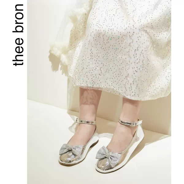THEE BRON Girls Princess Dress Shoes for Little Girls Zapatos de PrincesaAg272silver