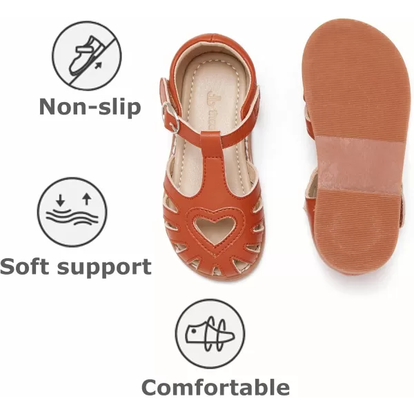 THEE BRON Girls Sandals Toddler Summer Dress Shoes508brown
